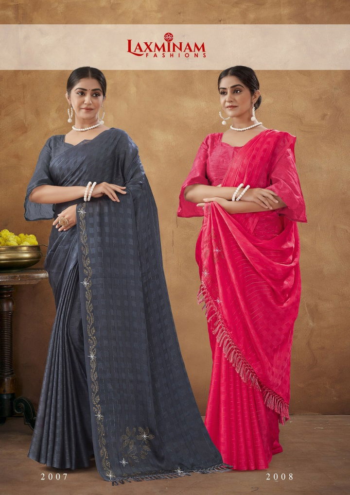 Laxminam Fanta New Latest Designer Exclusive Designer Vichitra Silk Saree