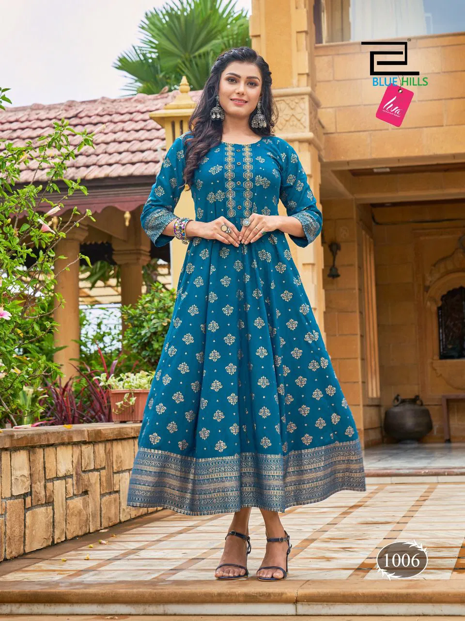 Blue Hills Catch Up Rayon Printed Wholesale Anarkali Kurti