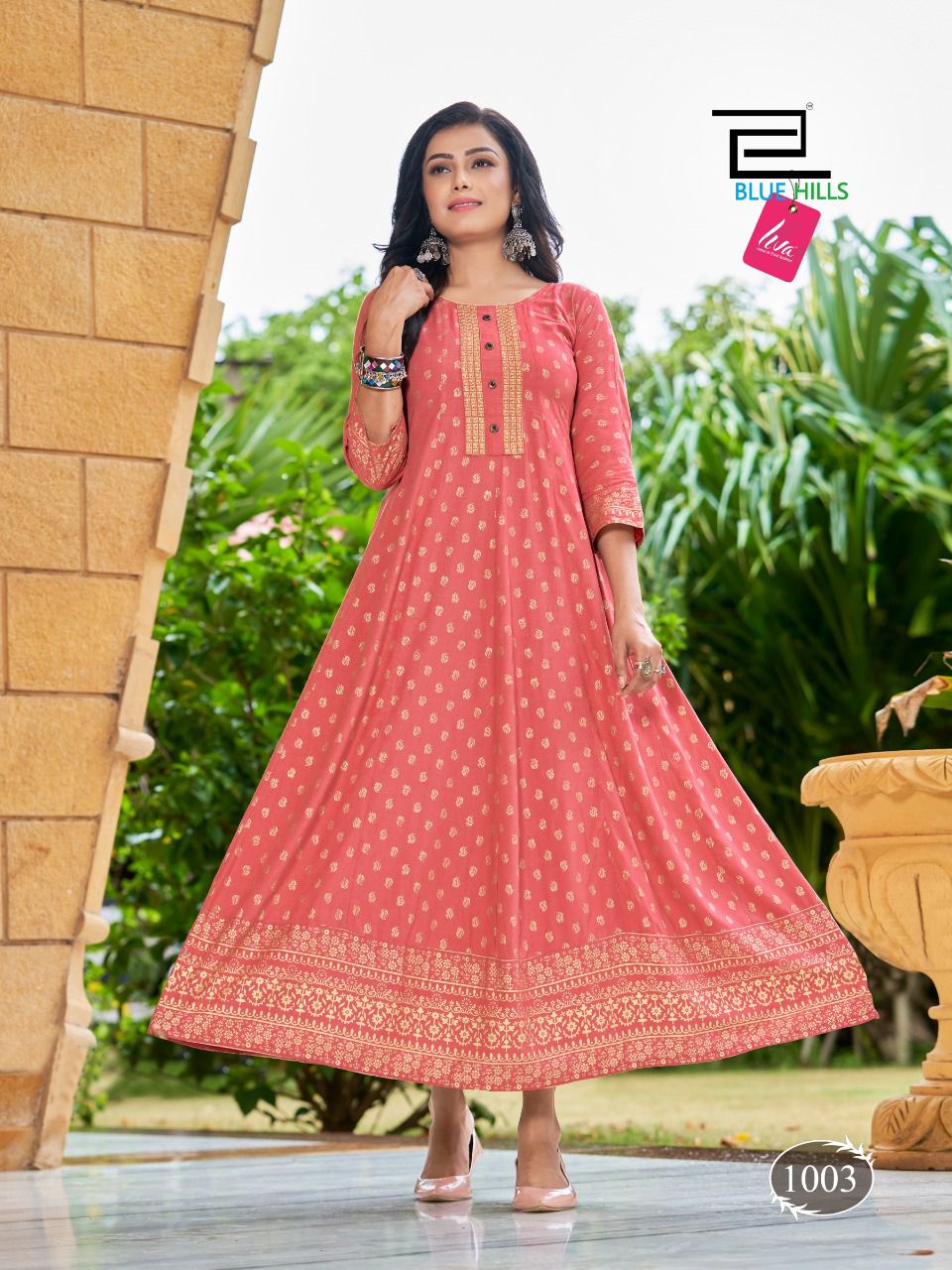 Blue Hills Catch Up Rayon Printed Wholesale Anarkali Kurti