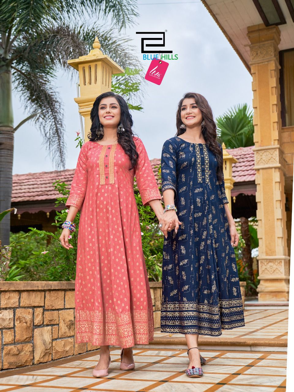 Blue Hills Catch Up Rayon Printed Wholesale Anarkali Kurti