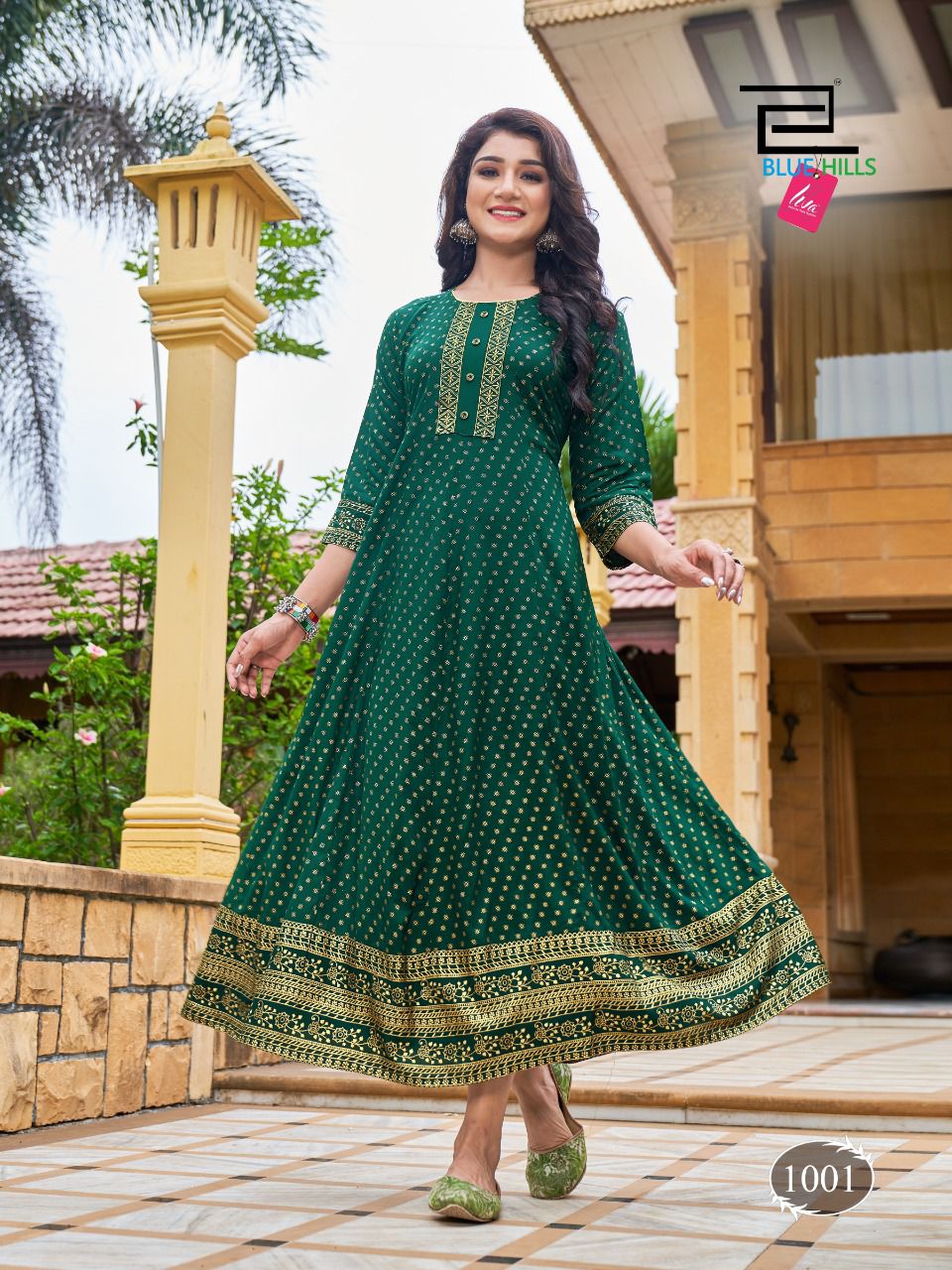 Blue Hills Catch Up Rayon Printed Wholesale Anarkali Kurti
