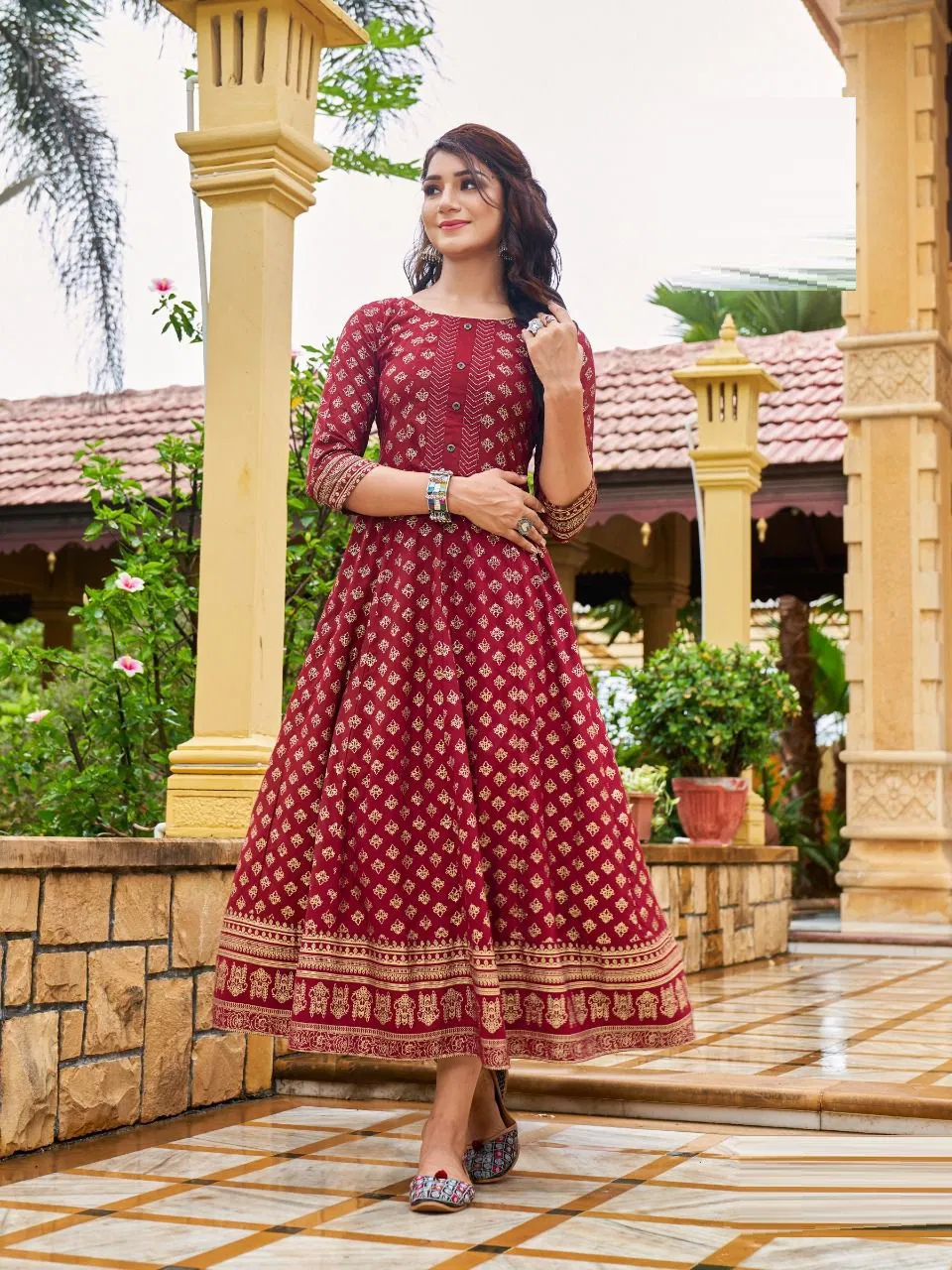 Blue Hills Catch Up Rayon Printed Wholesale Anarkali Kurti