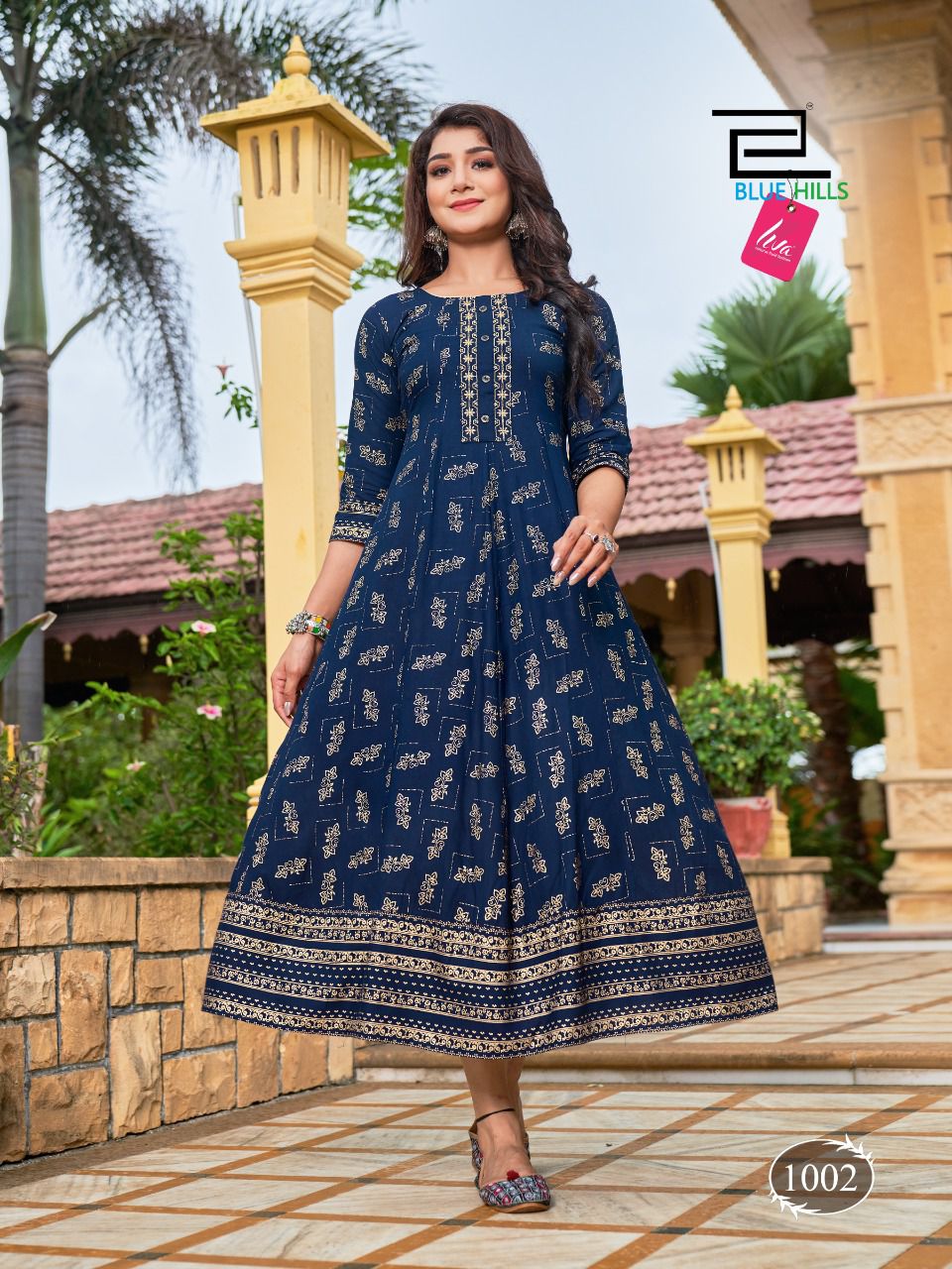 Blue Hills Catch Up Rayon Printed Wholesale Anarkali Kurti