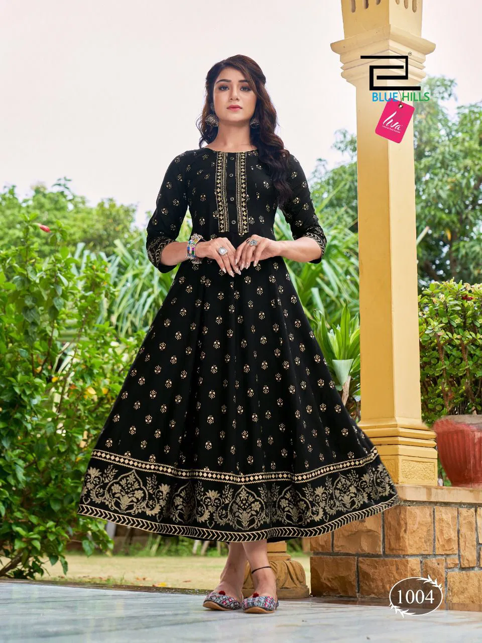 Blue Hills Catch Up Rayon Printed Wholesale Anarkali Kurti