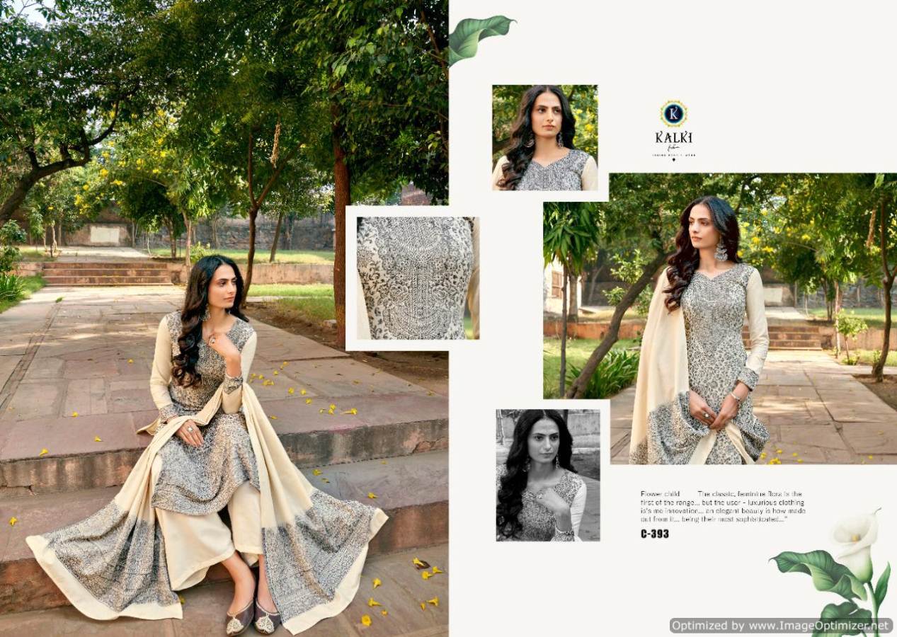 Kalki Gulmohar Vol 3 Latset Designer Printed Casual Wear Pure Handloom Weaving Pashmina Dress Material Collection