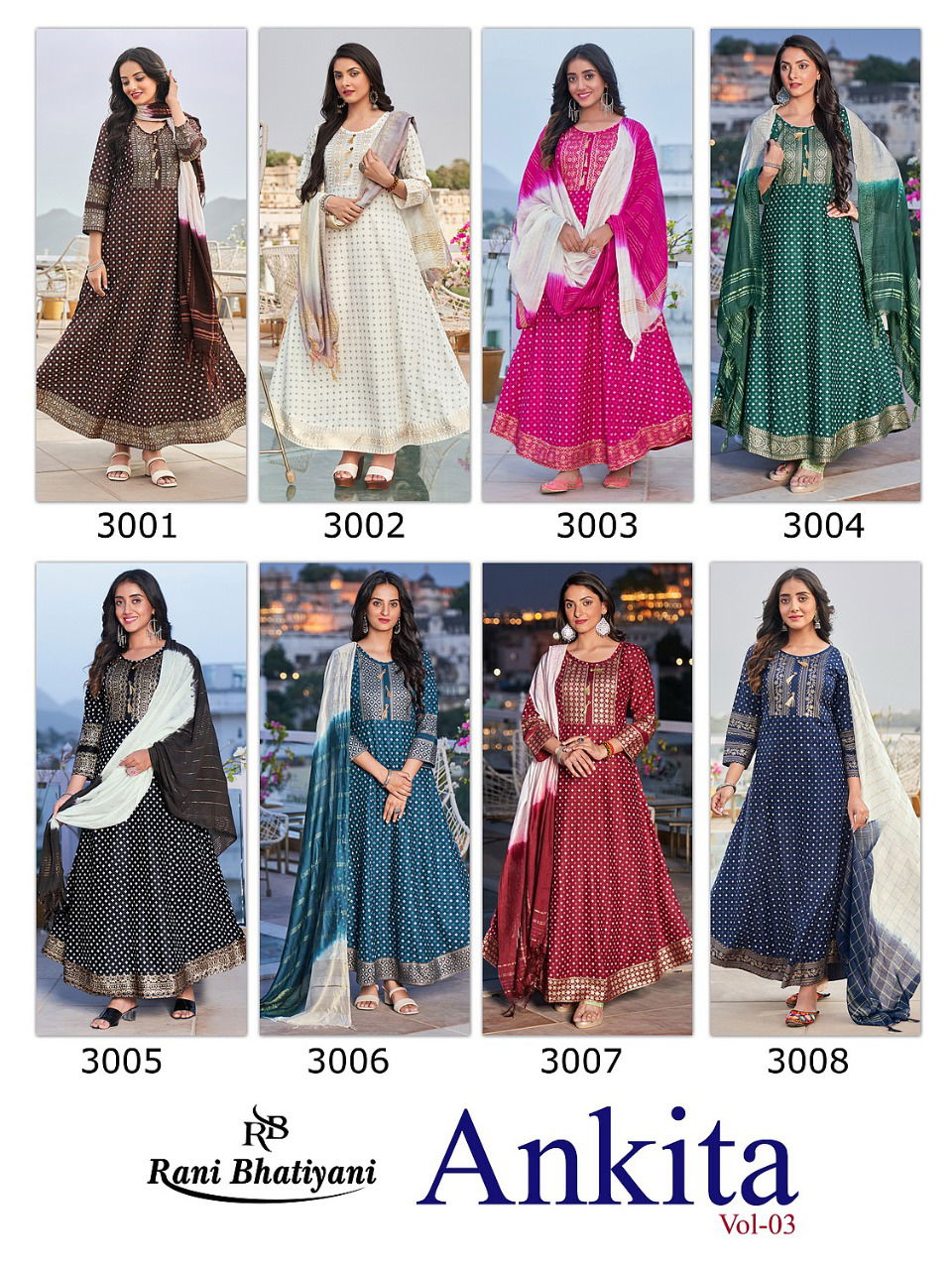 Rani Bhatiyani Ankita 3 New Exclusive Wear Rayon Printed Kurti With Dupatta Collection