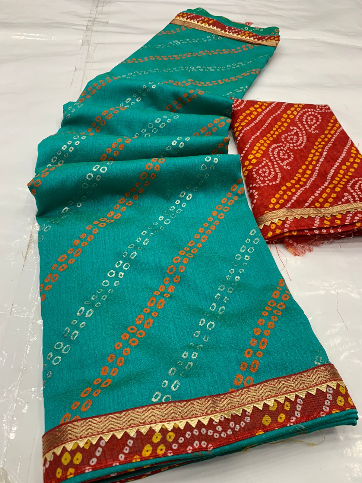 Mahek 88 Bandhani Print New Designer Exclusive Wear Vichitra Silk Saree Collection 