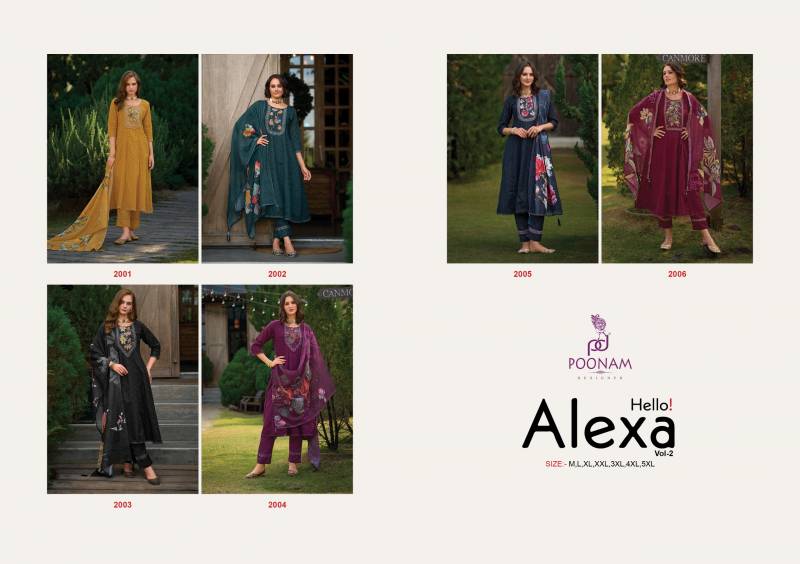 Hello Alexa Vol 2 By Poonam Anarkali Digital Printed Kurti Bottom With Dupatta Online Wholesale