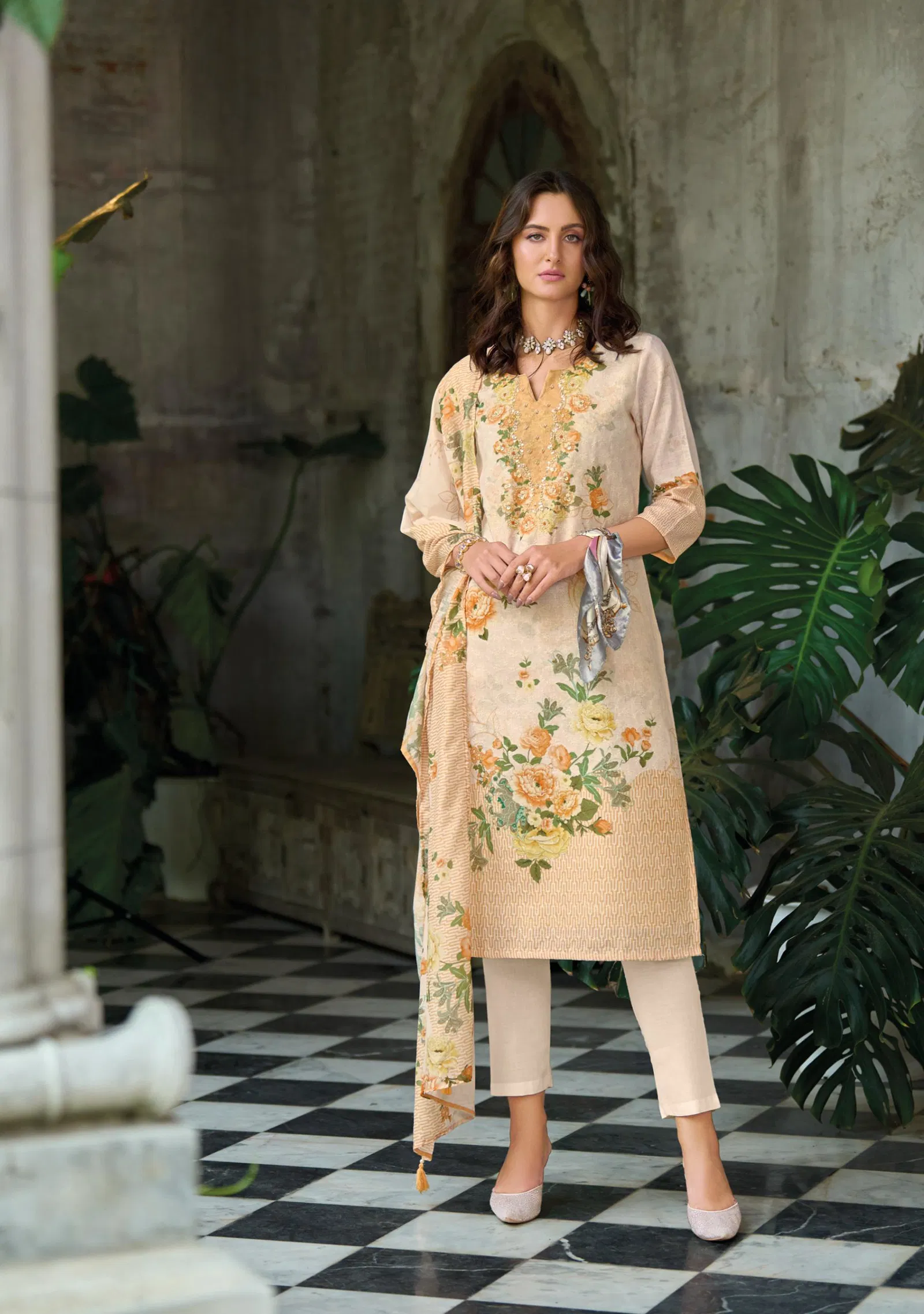Summer Pastels Vol 2 By Lady Leela Linen Kurti With Bottom Dupatta Orders In India