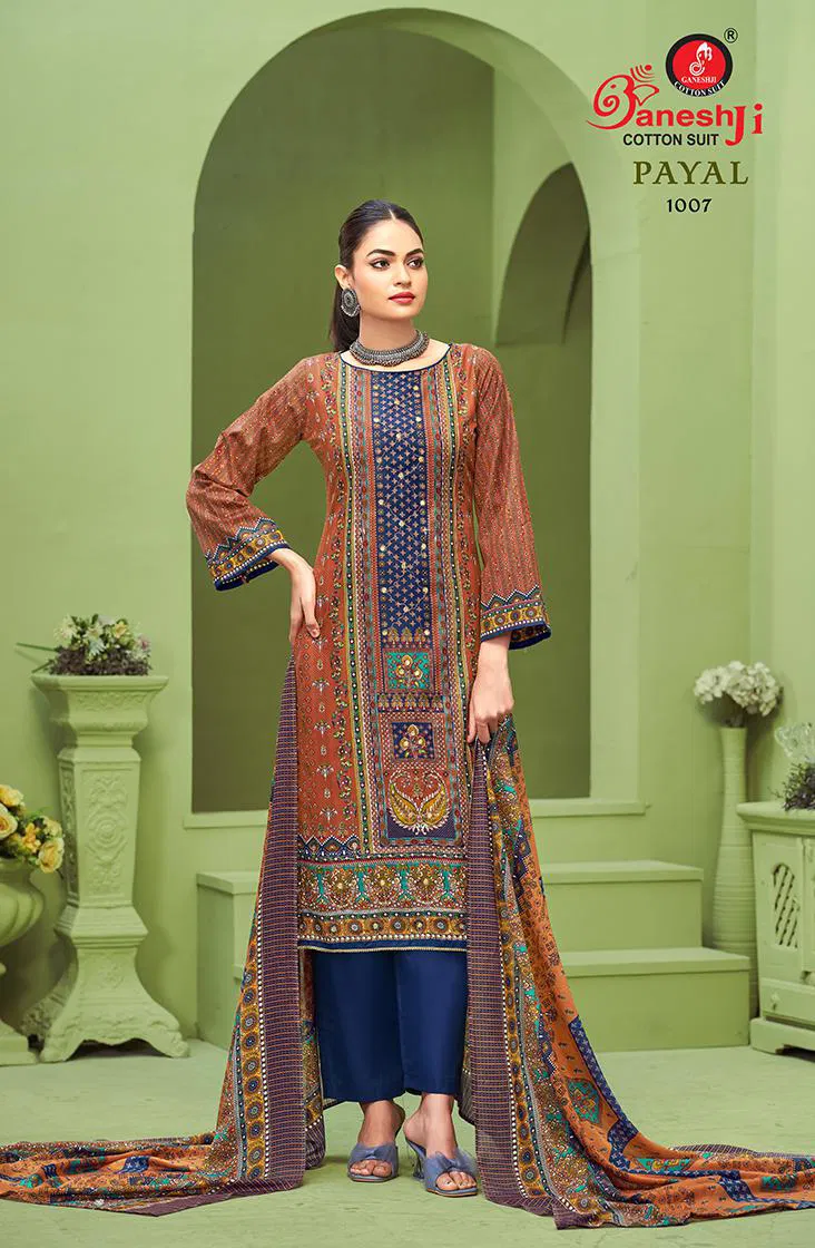 Payal Vol 1 By Ganeshji Karachi Cotton Printed Dress Material Wholesale In India
