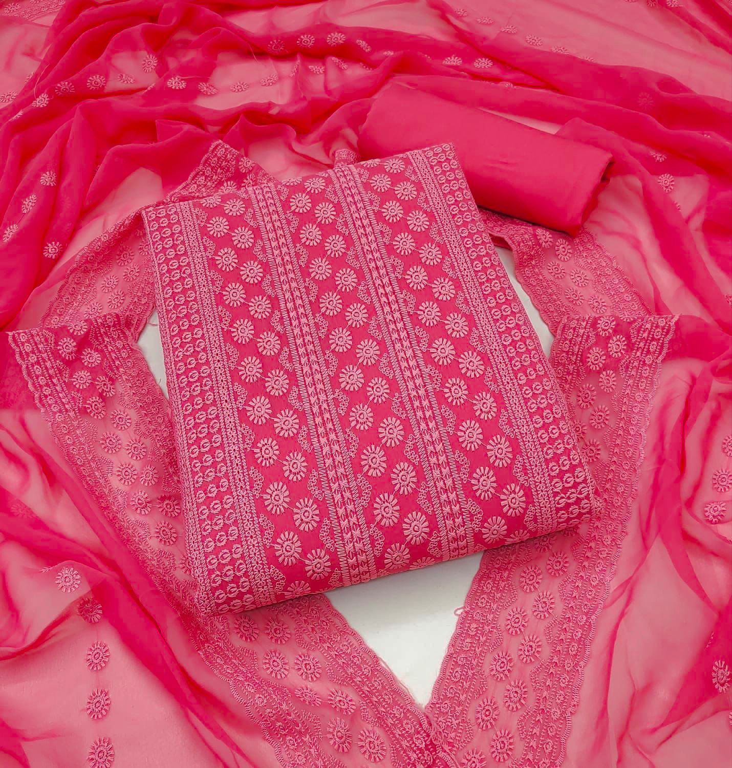 Chikankari Suits 777 New Exclusive Wear Georgette Work Dress Material 