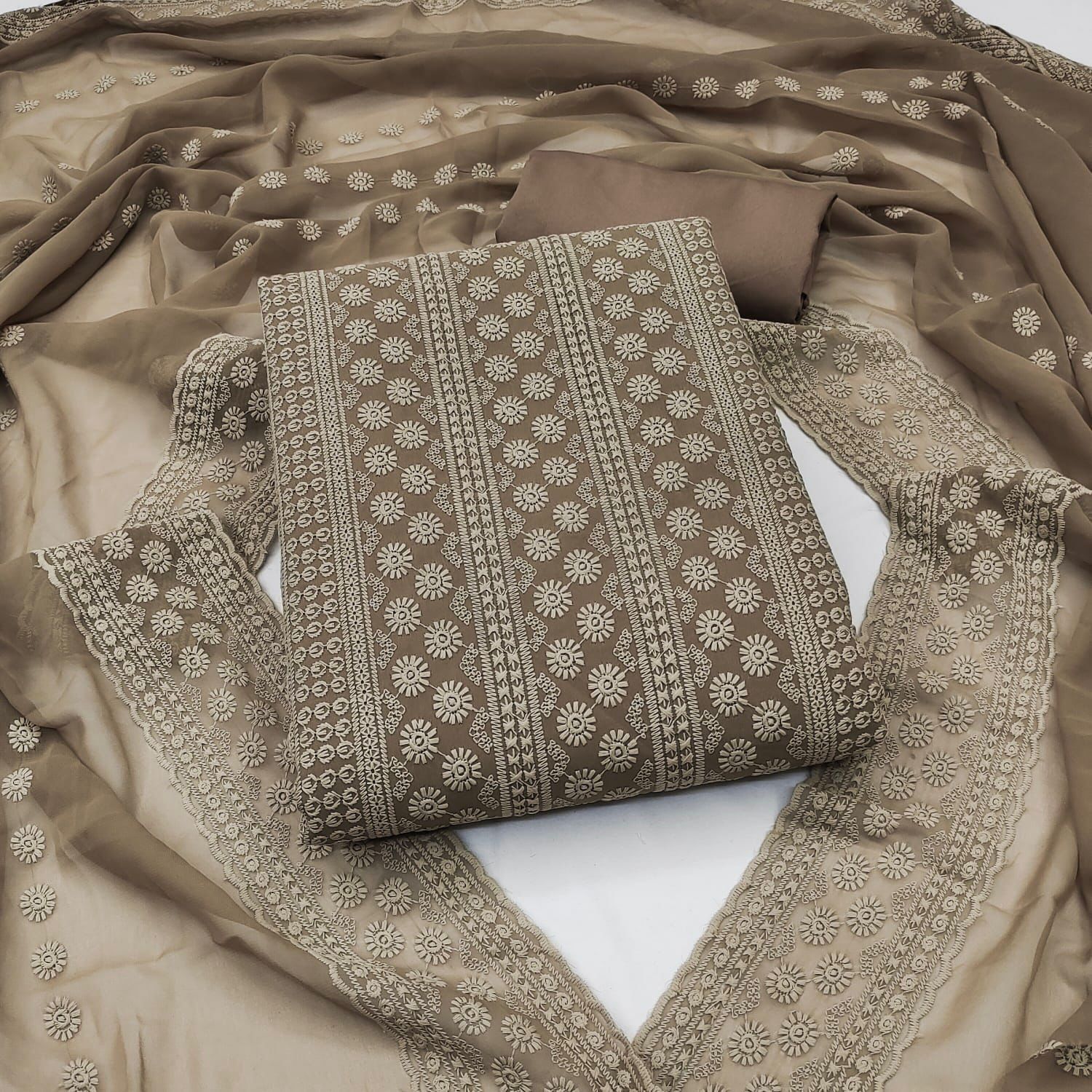 Chikankari Suits 777 New Exclusive Wear Georgette Work Dress Material 