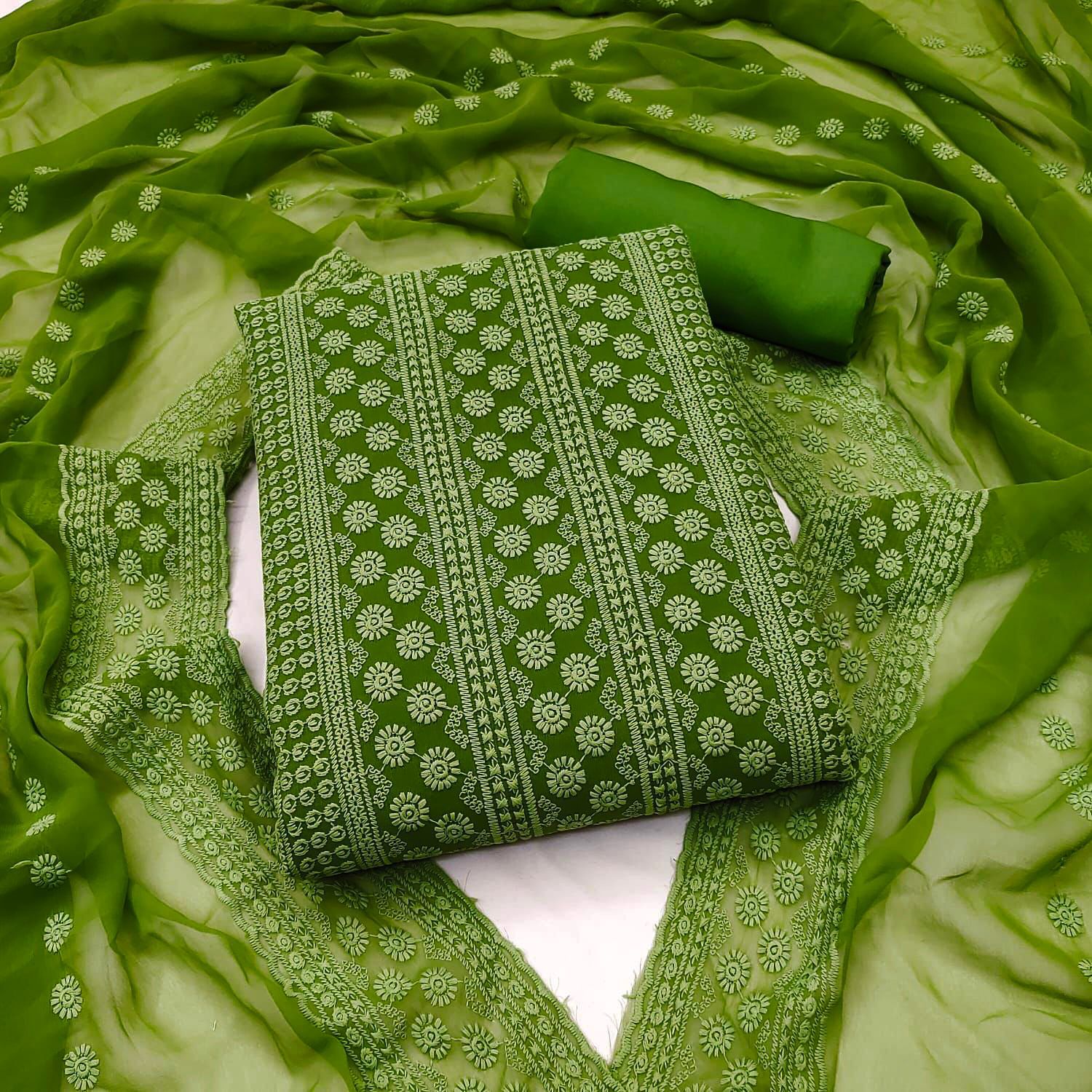Chikankari Suits 777 New Exclusive Wear Georgette Work Dress Material 