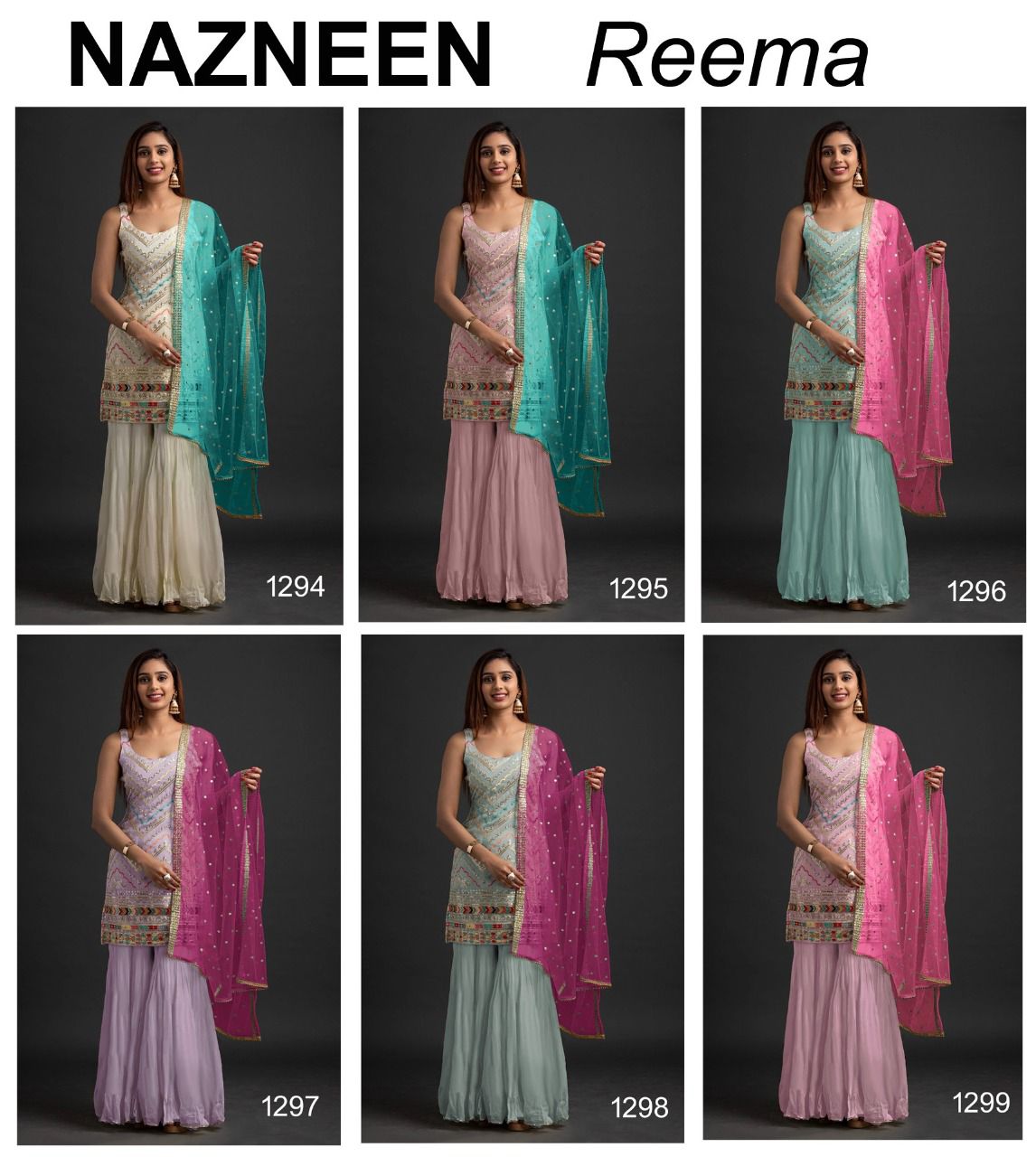 Nazneen Reema 1294 Series Festive Wear Wholesale Salwar Kameez Collection