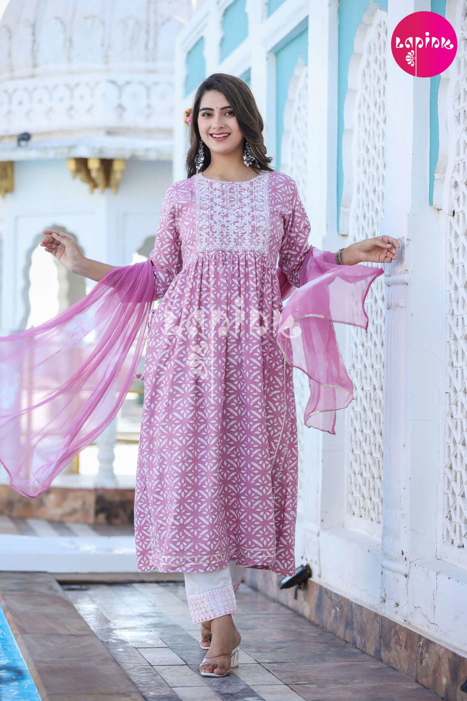 Lapink Nyra 1 Fancy Festive Wear Designer Rayon Ready Made Suit Collection