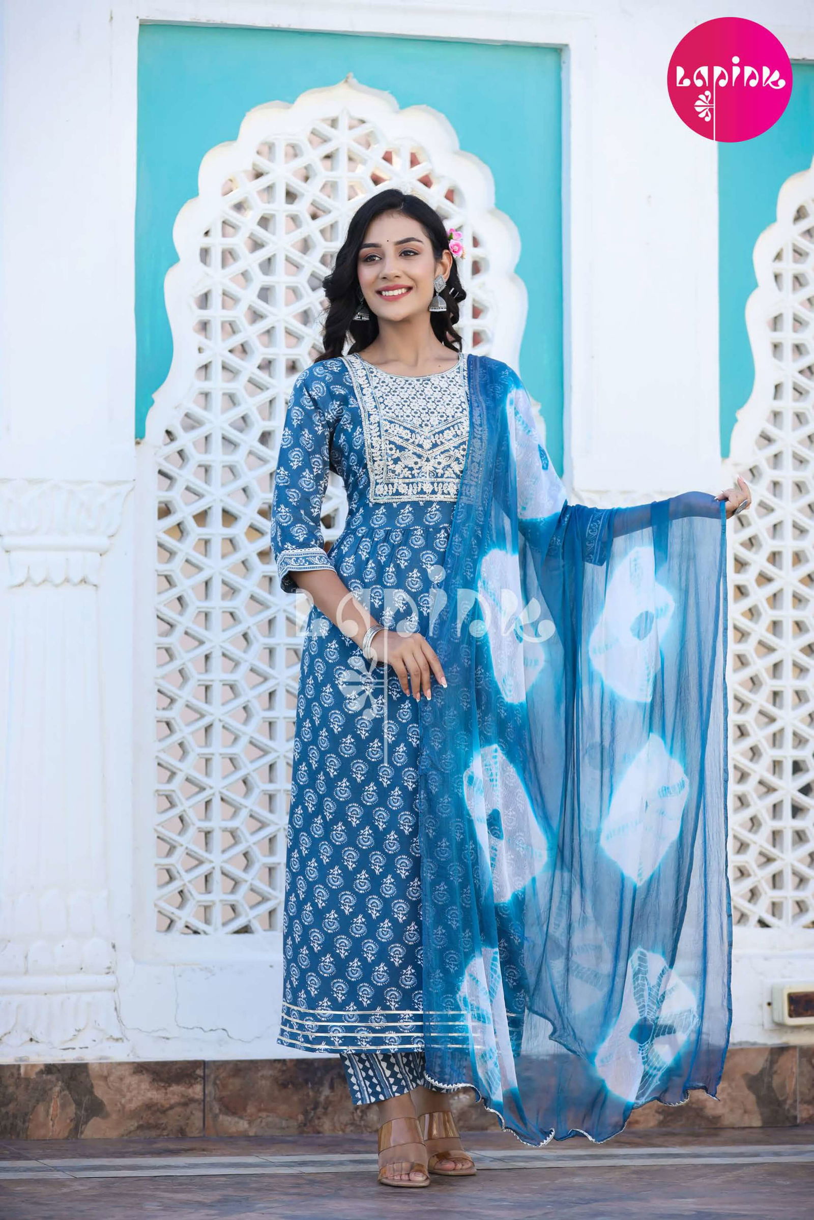 Lapink Nyra 1 Fancy Festive Wear Designer Rayon Ready Made Suit Collection