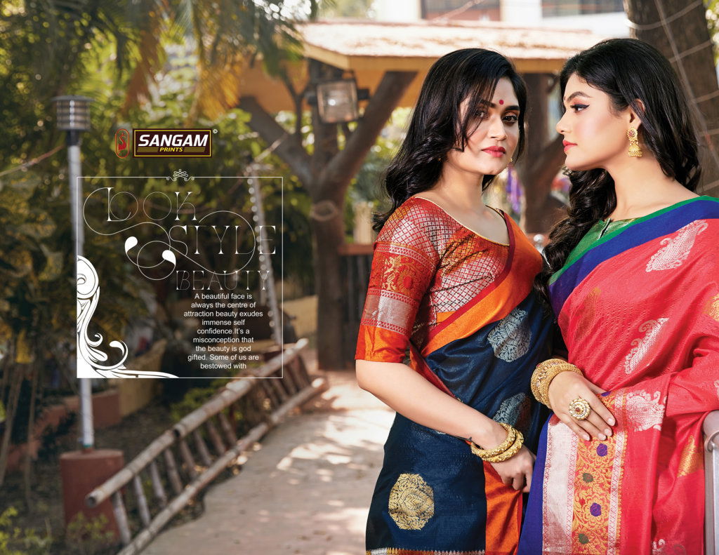 Sangam Paithani Latest Fancy Designer Heavy Silk Party Wear Saree Collection
