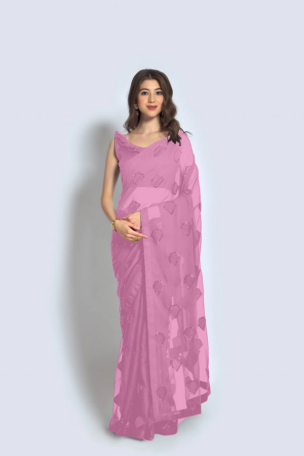 Diamond Sequence 1 Party Wear Georgette Wholesale Saree Collection