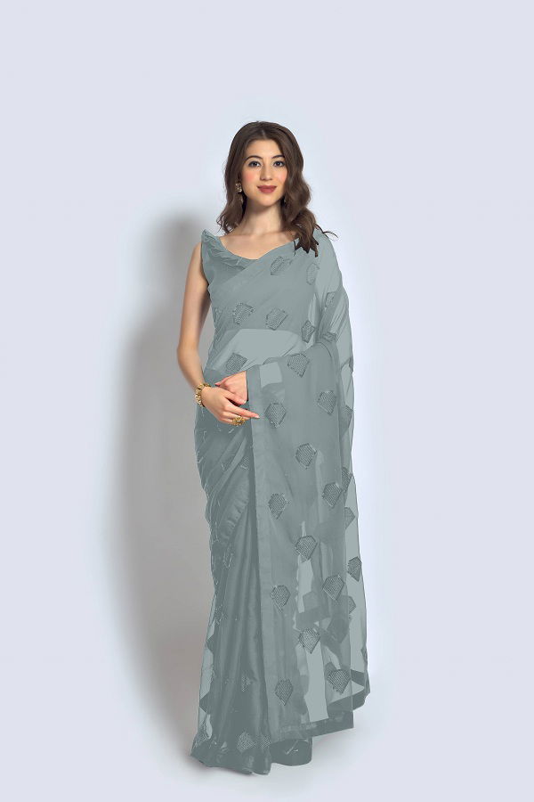 Diamond Sequence 1 Party Wear Georgette Wholesale Saree Collection