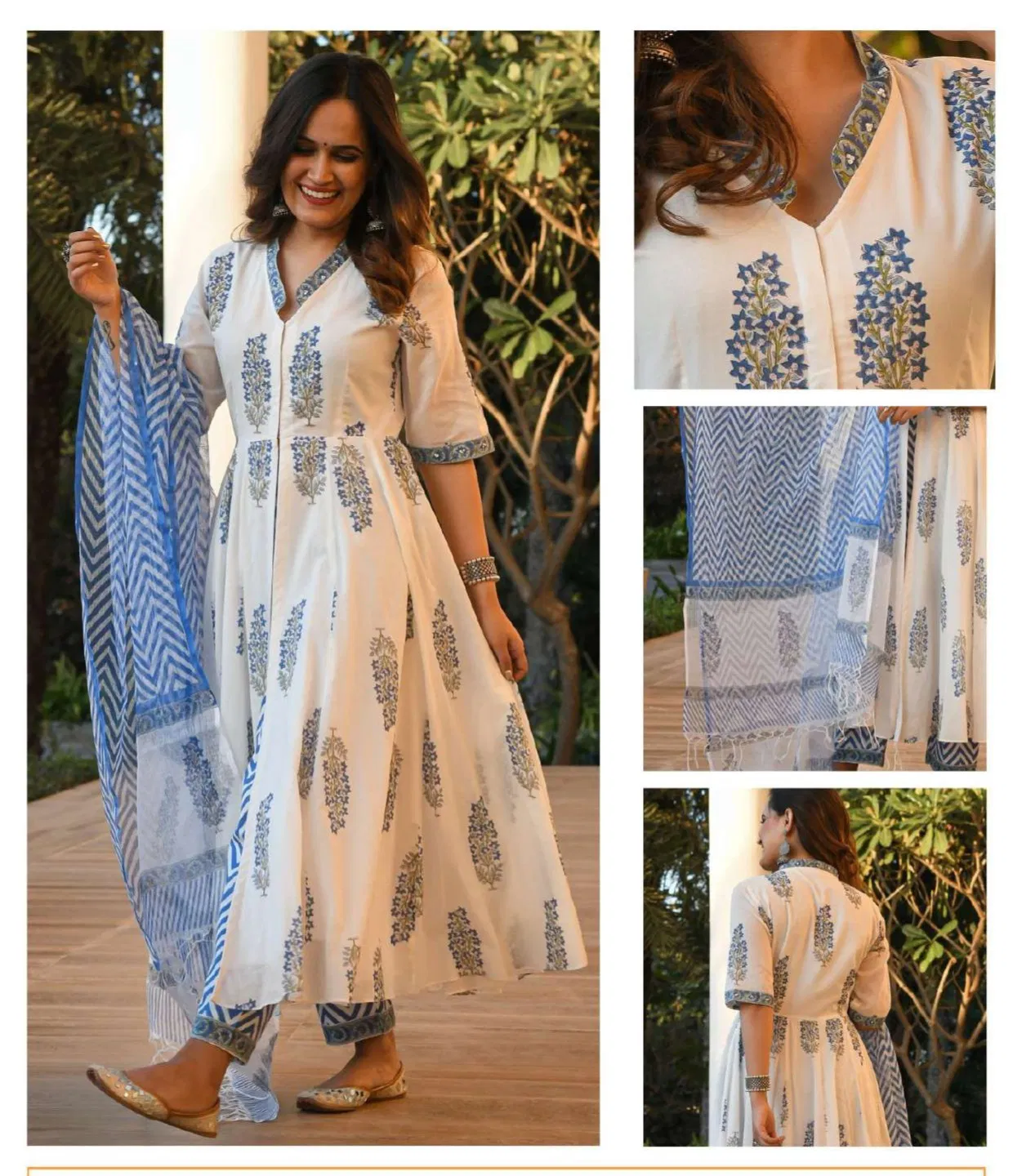 Av Designer Anarkali Kurti With Bottom Dupatta Wholesale In India