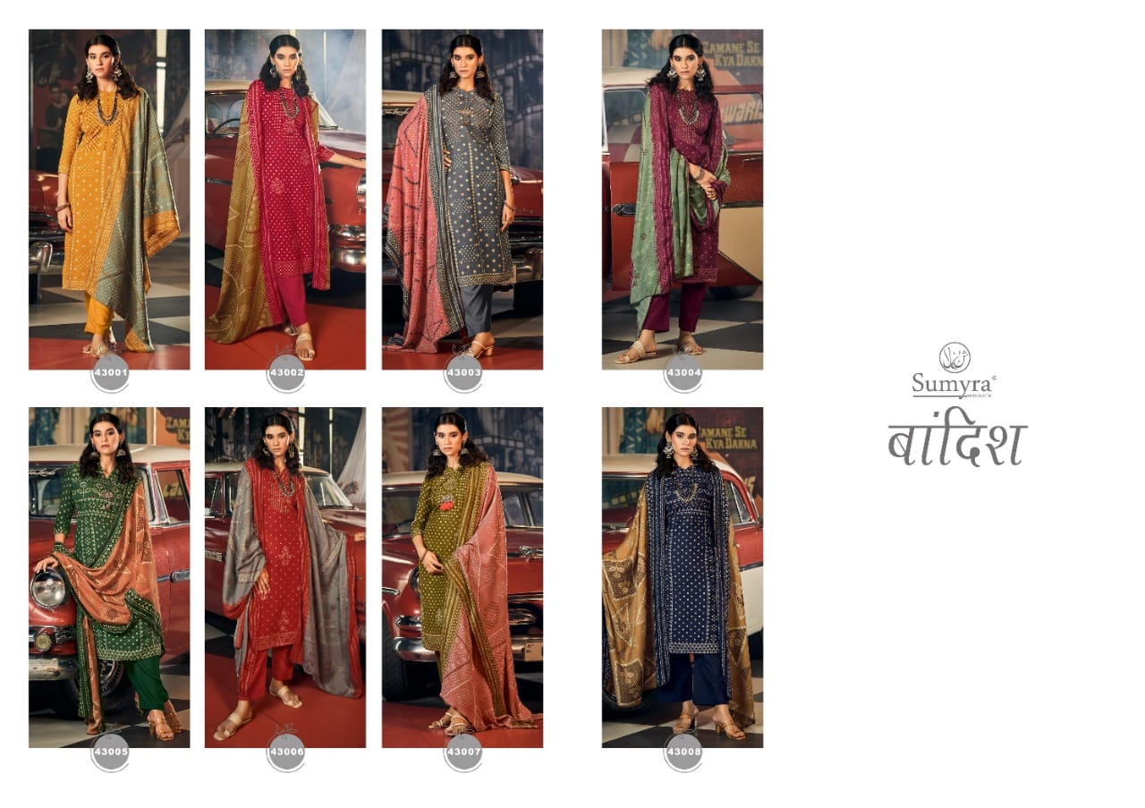 Radhika Sumyra Bandish Fancy Wear Designer Pure Pashmina Designer Print Dress Material