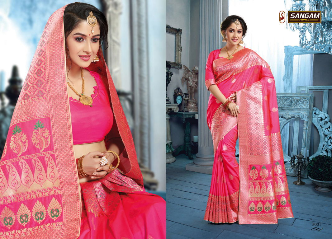 Sangam Kanchana Latest Wedding Wear Pure Banarasi Silk Sarees Collection
