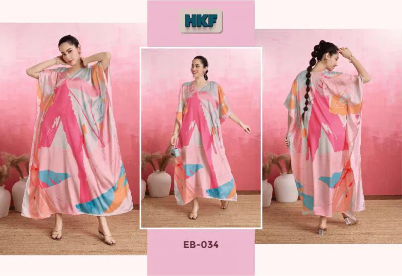 Hkf Everbloom Vol 5 By Soft Satin Printed Kaftan Exporters In India