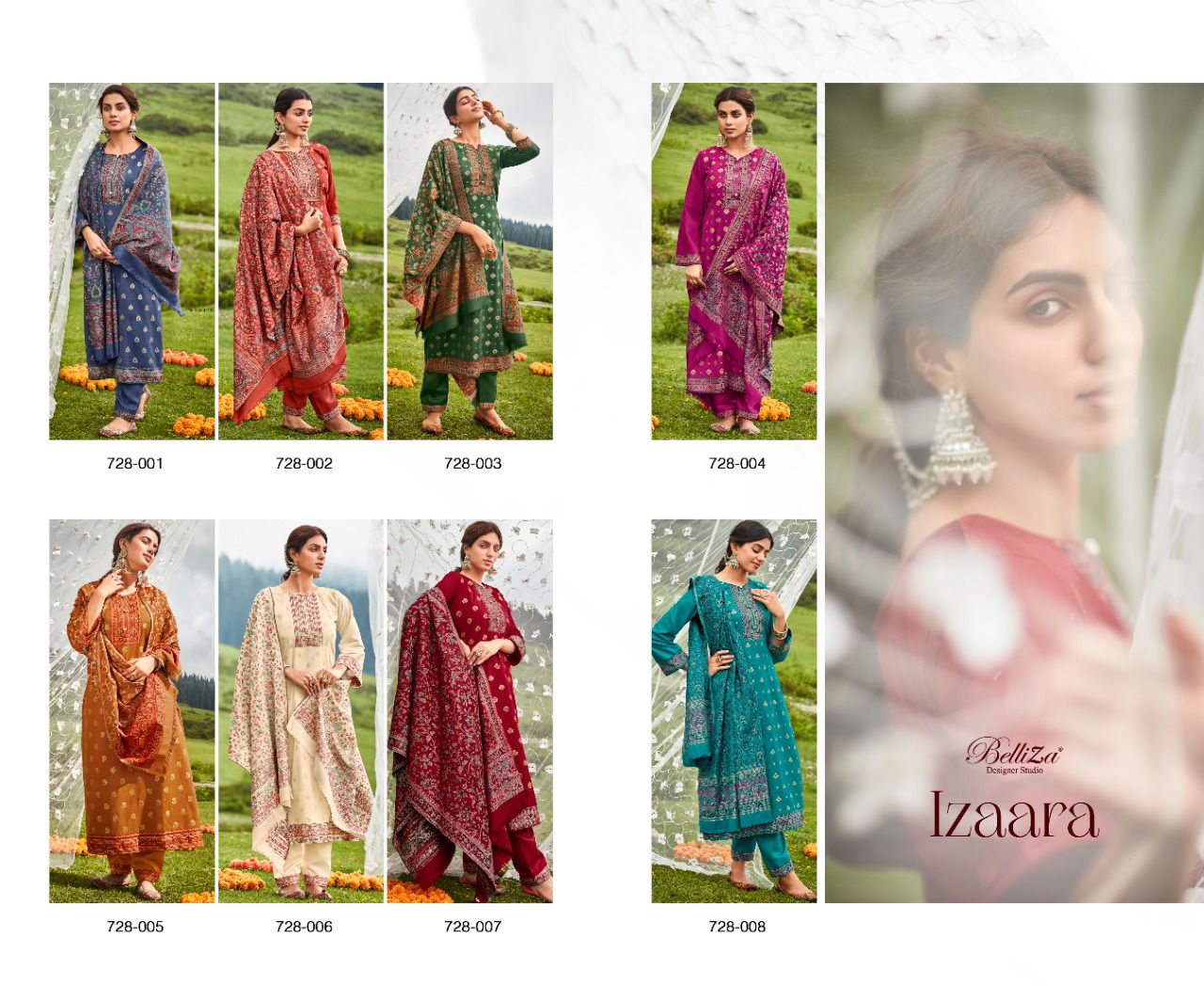 Belliza Izaara Pashmina Ready Made Wholesale Dress Collection
