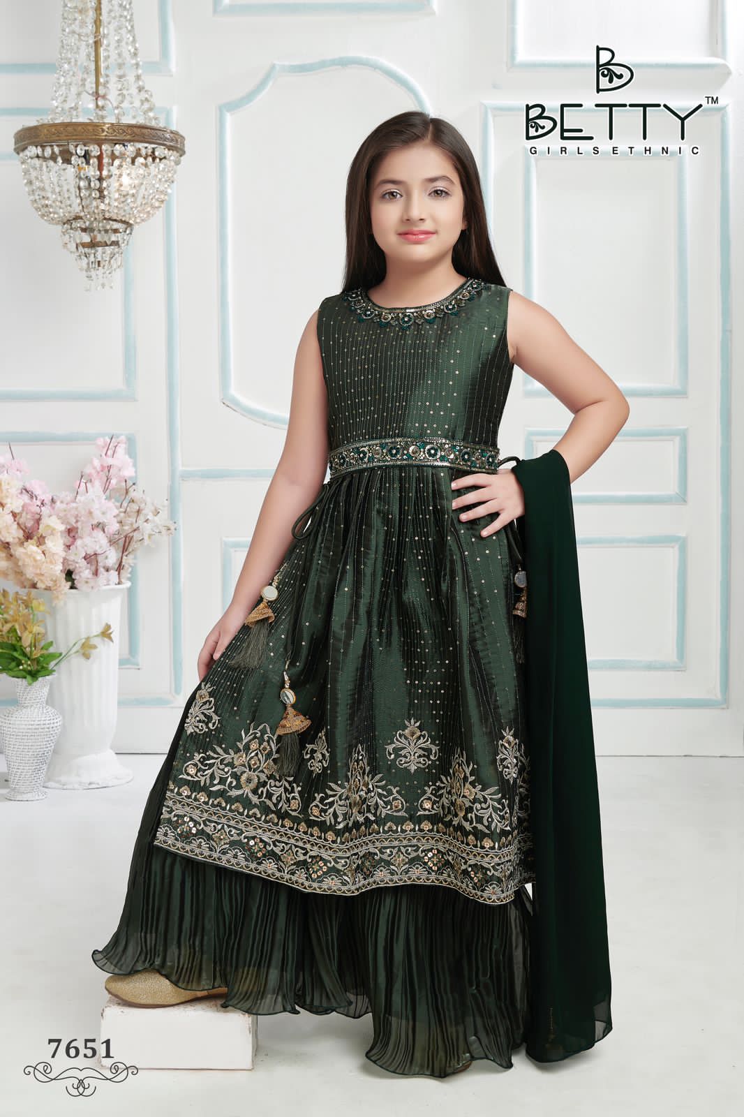 Betty Brown 7651 Girls Sharara Suits Kids Catalog
