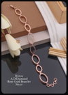 AD Diamond Silver And Rose Gold Silver Bracelets Catalog
