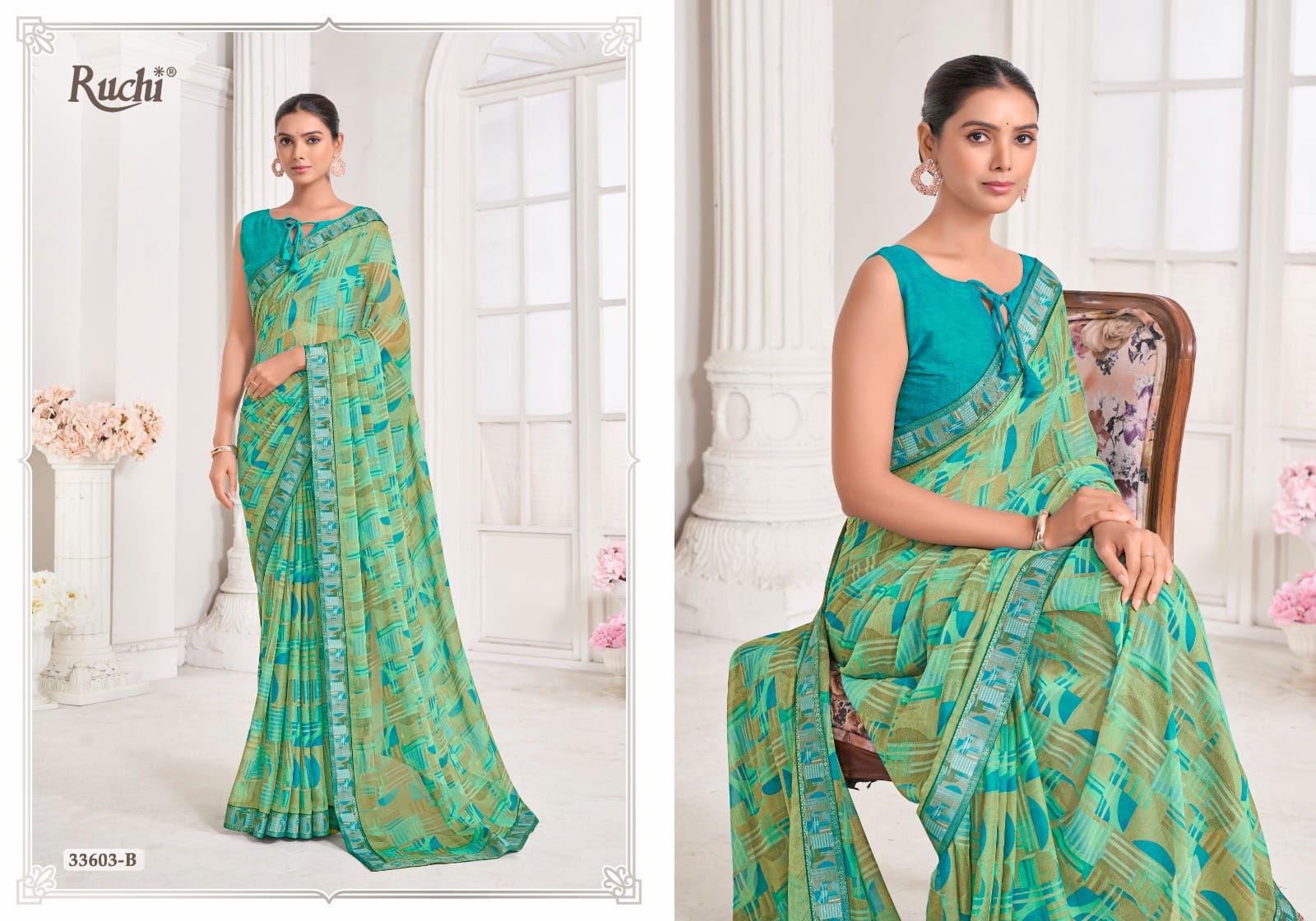 Vanilla Vol 8 By Ruchi Digital Printed Chiffon Sarees Wholesale Clothing Suppliers In India