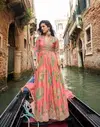 Geet By Sayuri Chinon Silk Embroidery Gown With Dupatta Wholesale Online