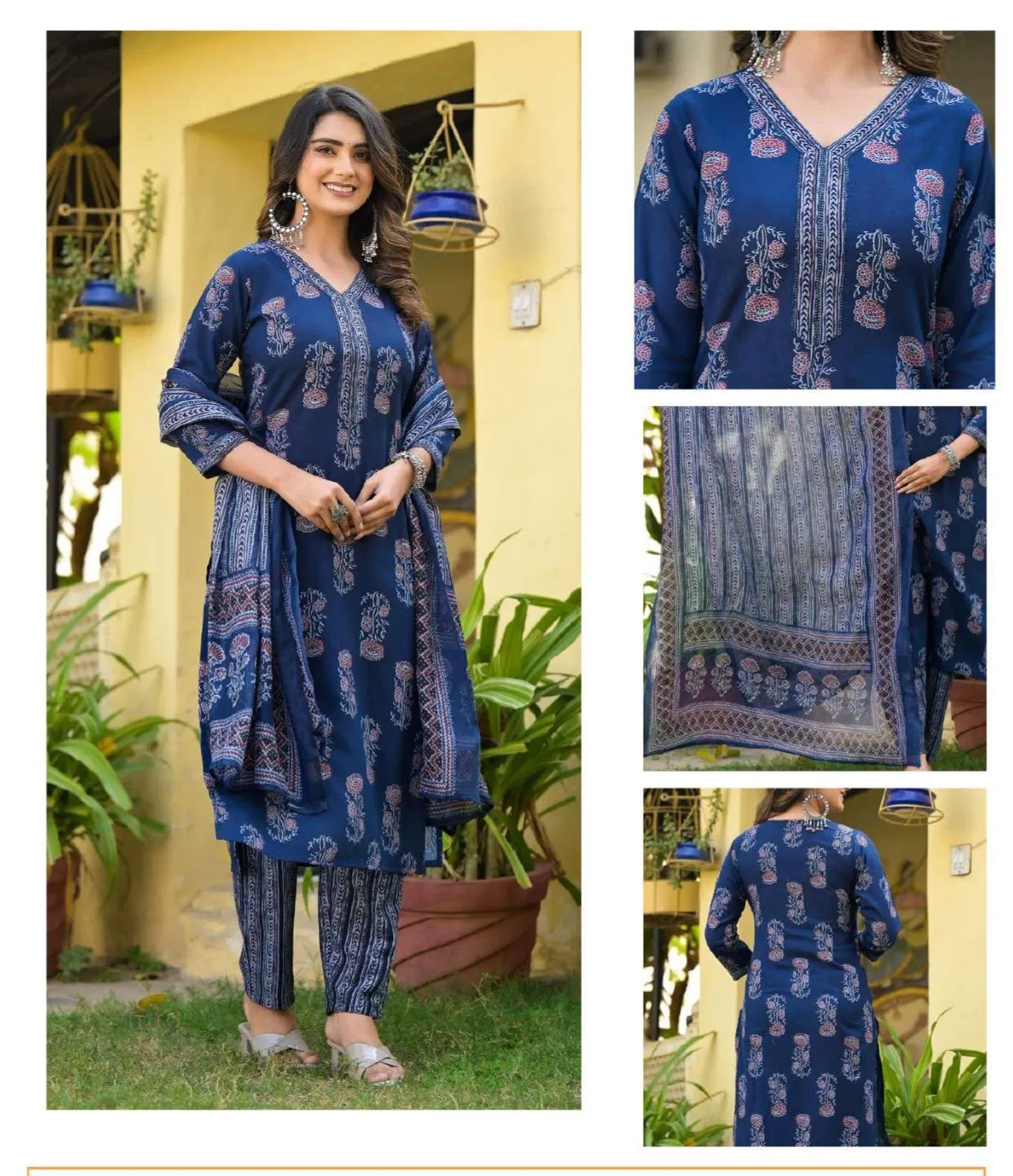 Av Daily Wear Straight Cut Kurti With Bottom Dupatta Suppliers In India