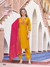 Nazakat Vol 2 By Radhika Vertican Silk Kurti With Bottom Dupatta Exporters In India