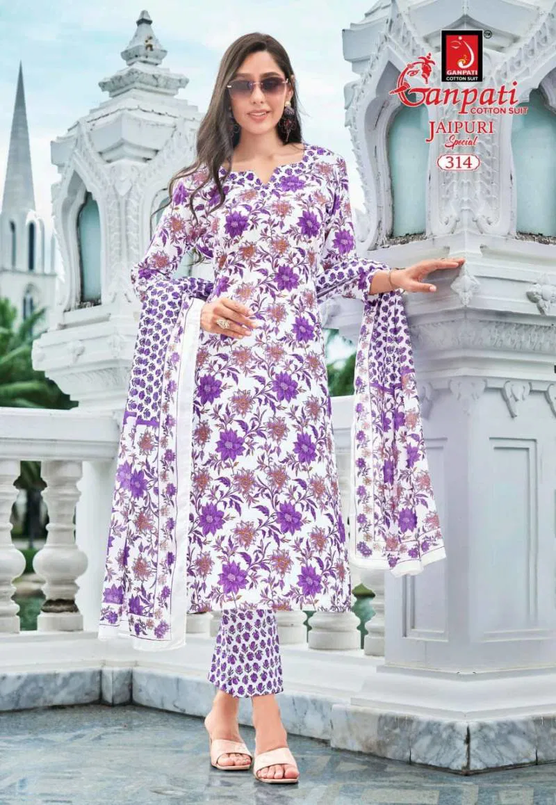 Jaipuri Special Vol 15 By Ganpati Cotton Printed Dress Material Suppliers In India