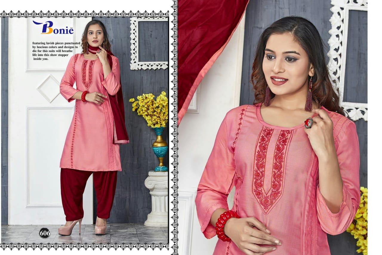Bonie Naira Latest Designer Patiyala Style Beautiful Neck Design Salwar Suit Collection