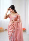 Kc 913 Fendy Satin Silk Cutdana Work Designer Saree Exporters In India