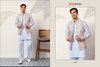 Viraasat Carnival by Shubhvastra Satin Silk Online Mens Kurta With Koti Bottom Wholesale