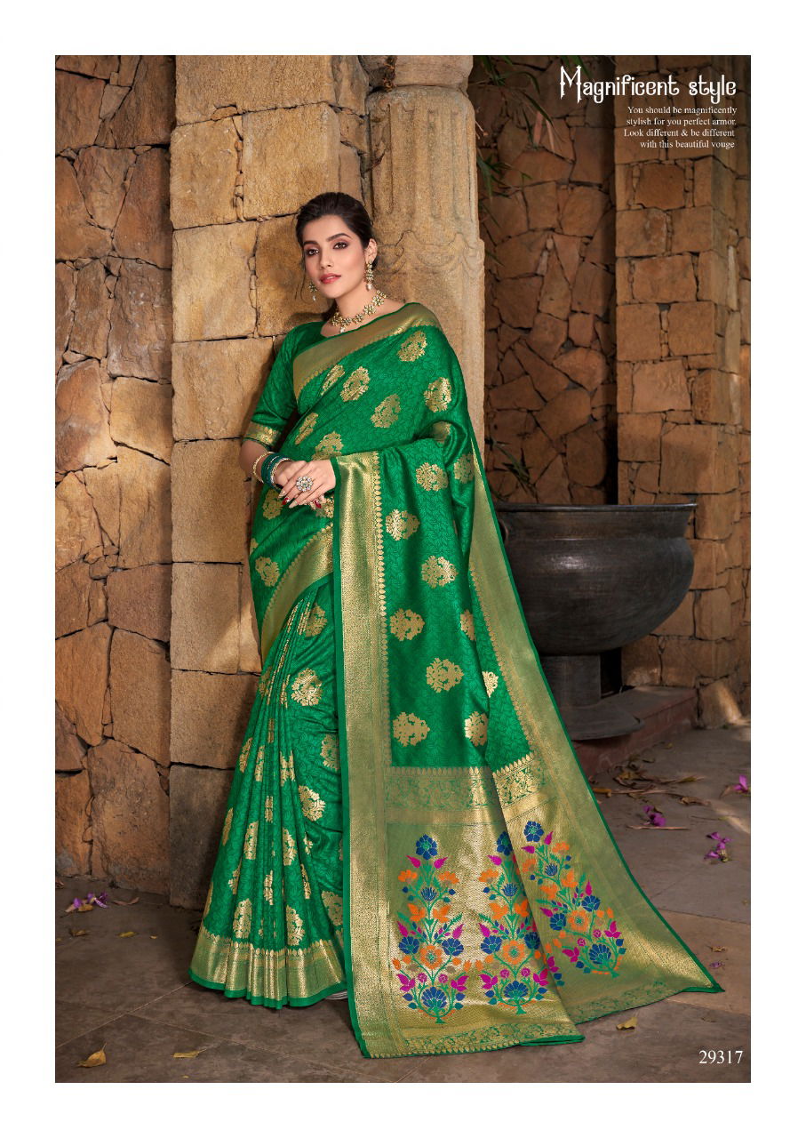SHAKUNT RONIKA Latest fancy festive Wear Heavy ART Silk Paithani Pallu Designer saree Collection