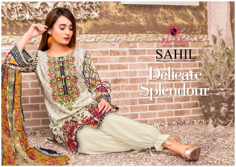 Nafisa Sahil 7 Casual Daily Wear Printed Karachi Cotton Dress Material Collection