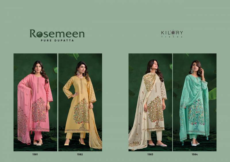 Rosemeen By Kilory Lawn Cotton Printed Salwar Kameez Orders In India