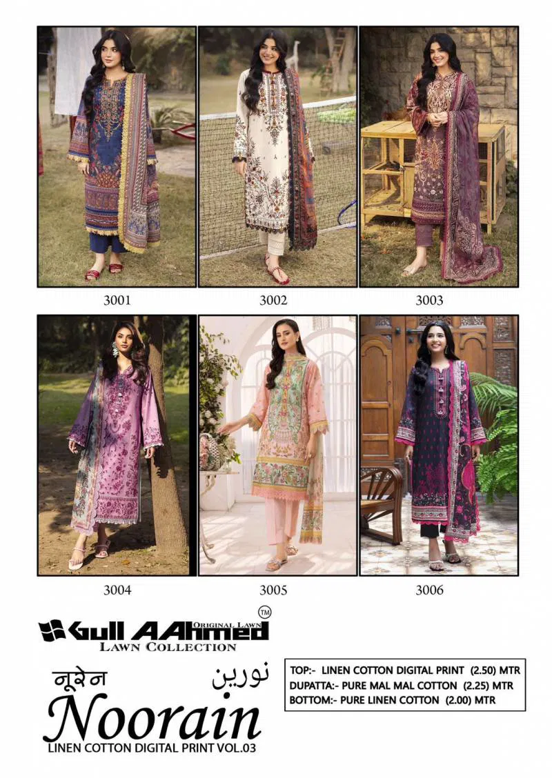 Noorain Vol 3 By Gull A Ahmed Cotton Printed Dress Material Wholesale Market In India