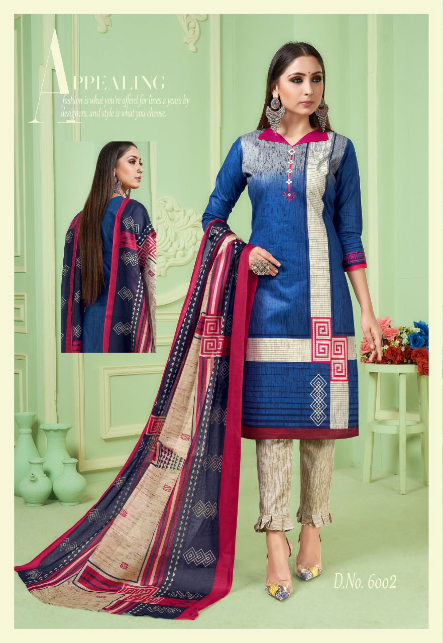 SC Liza 6th Edition Latest Designer Festive Wear Cotton Printed Dress Material Collection 