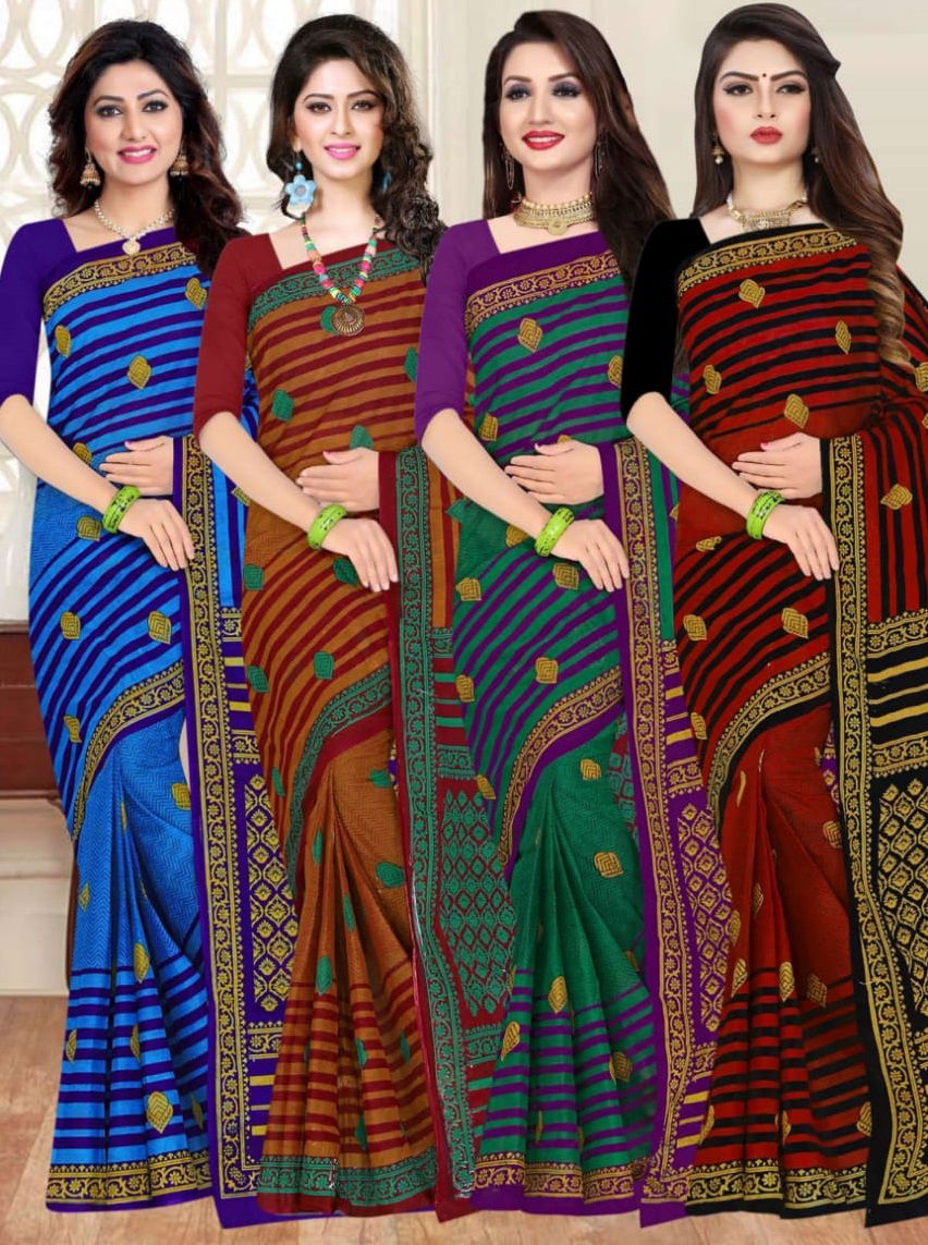 Dhoom 4 Nx Wholesale Daily Wear Cotton Printed Sarees Catalog
