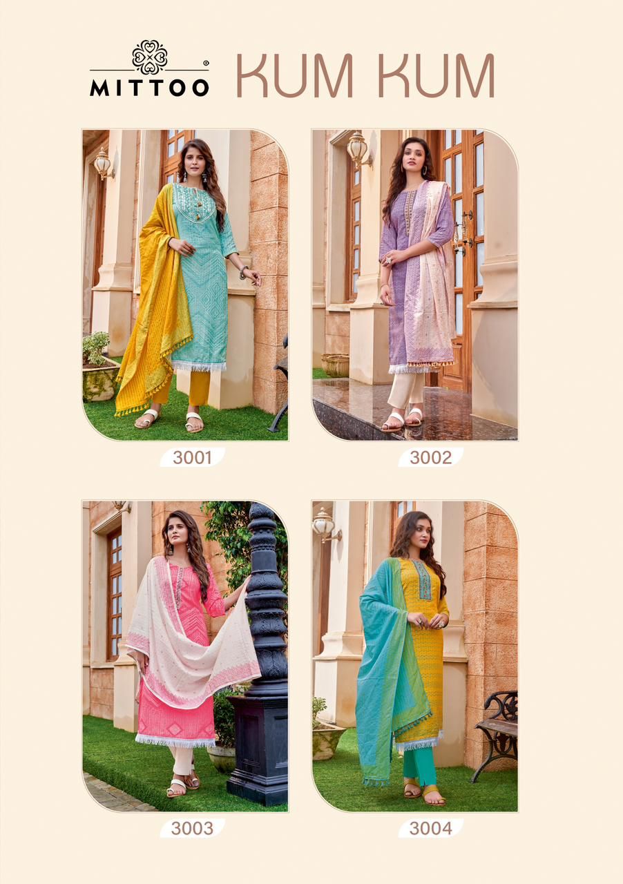Mittoo Kum Kum Ethnic Wear Wholesale Designer Readymade Suits
