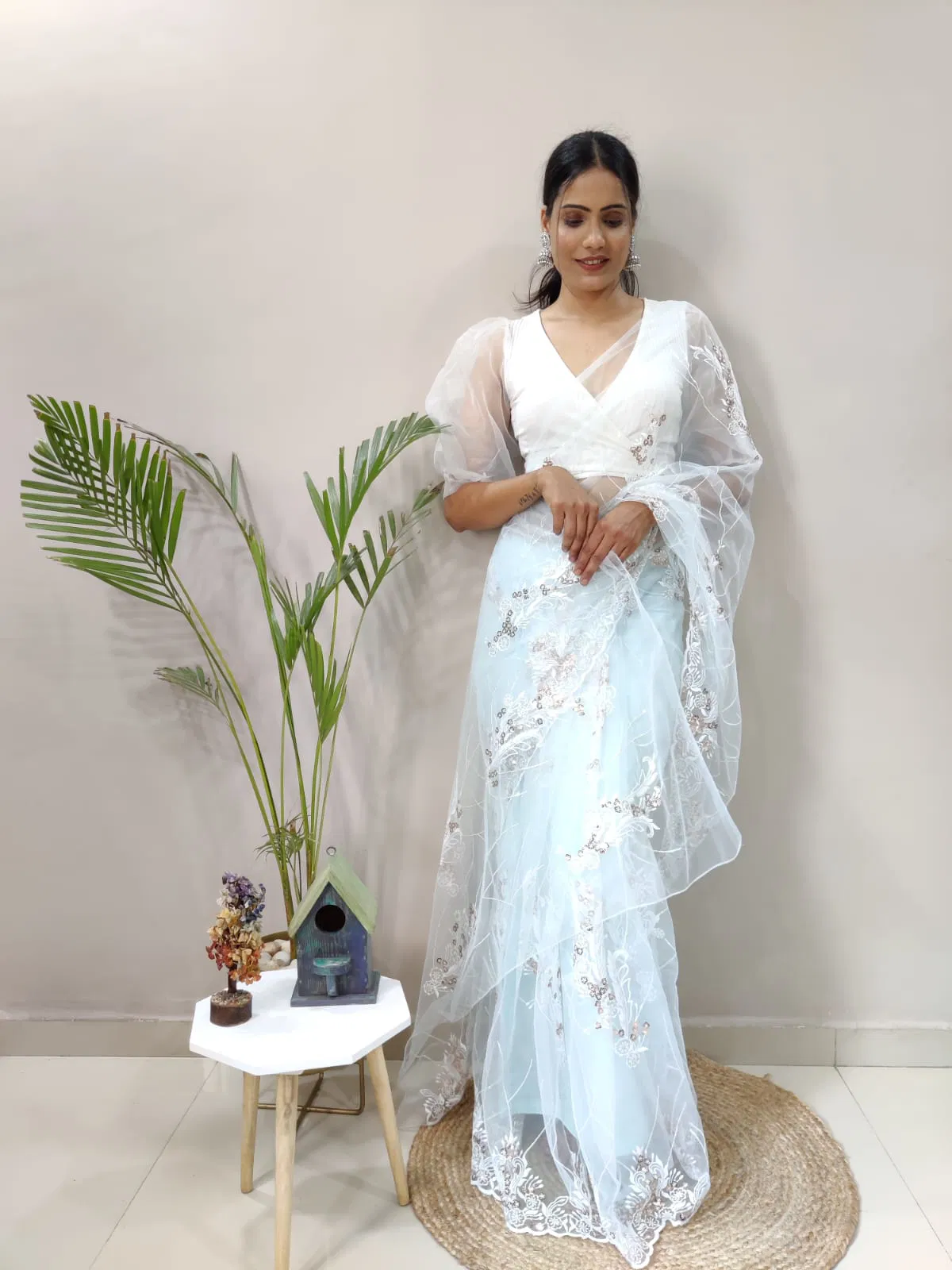 Rainbow Heavy Butterfly net Party Wear Sarees Catalog