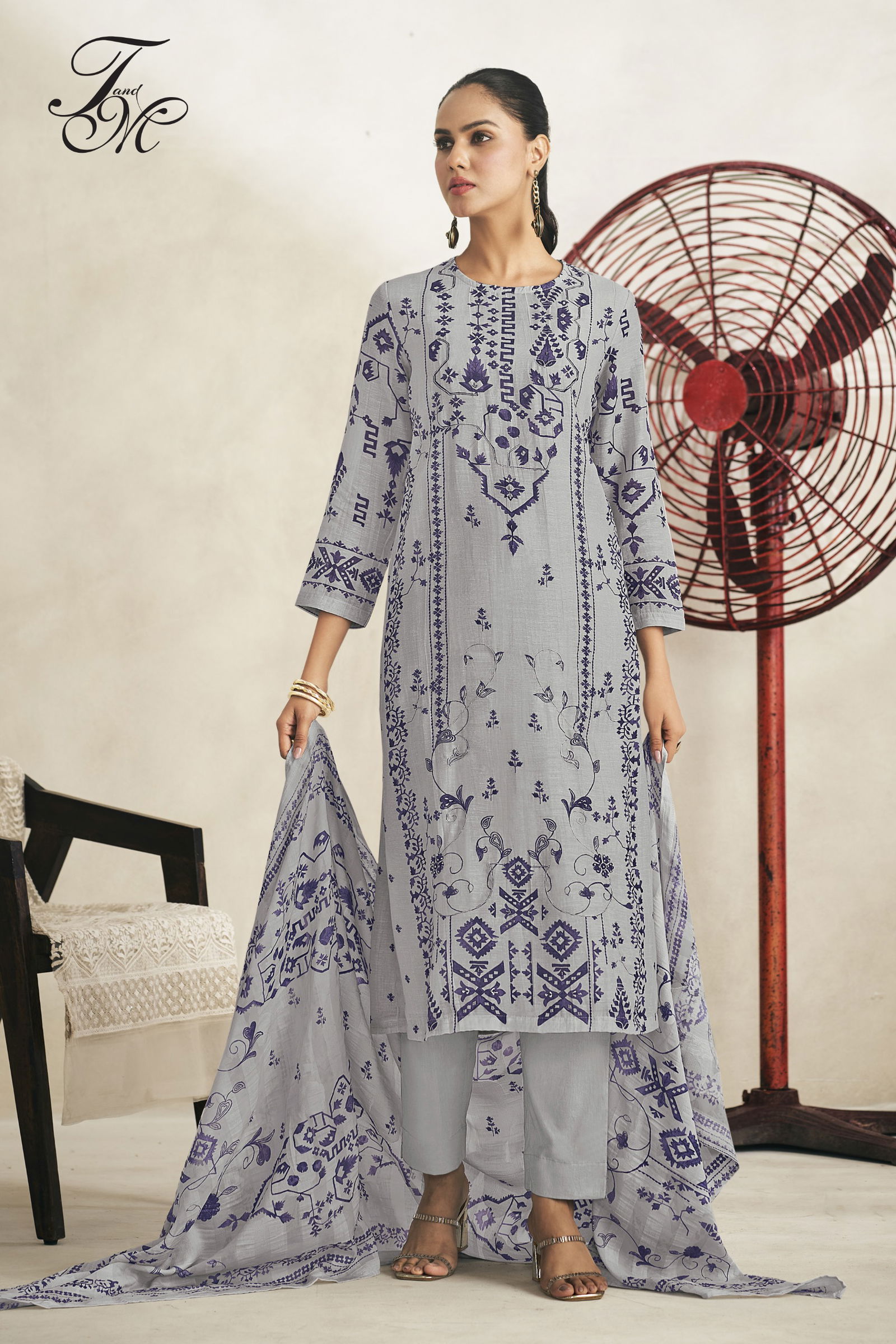 Saleha By T&M Linen Digital Printed Dress Material Suppliers In India