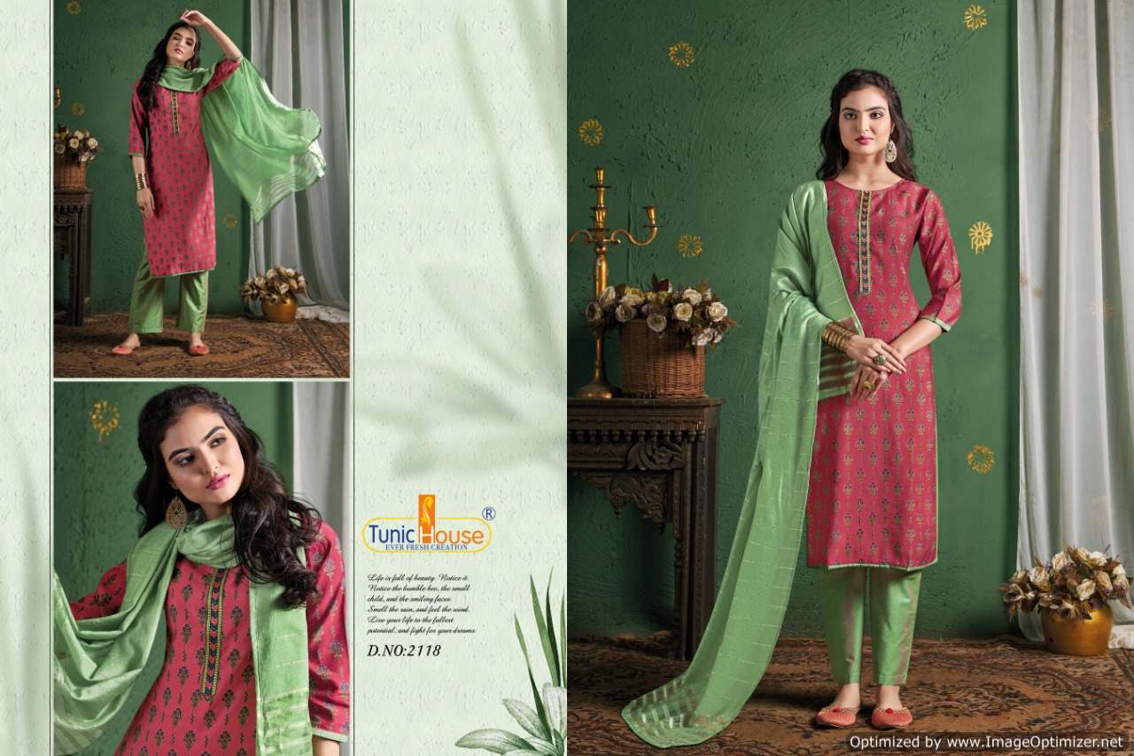 Tunic House Eba 3 Muslin Silk Fancy Ethnic Wear Designer Ready Made Collection
