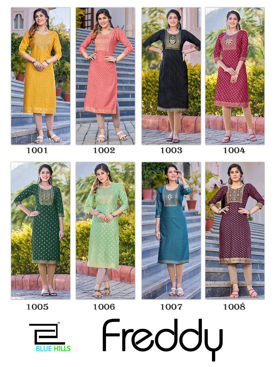 Blue Hills Freddy Wholesale Designer Plus Size Kurti Catalog