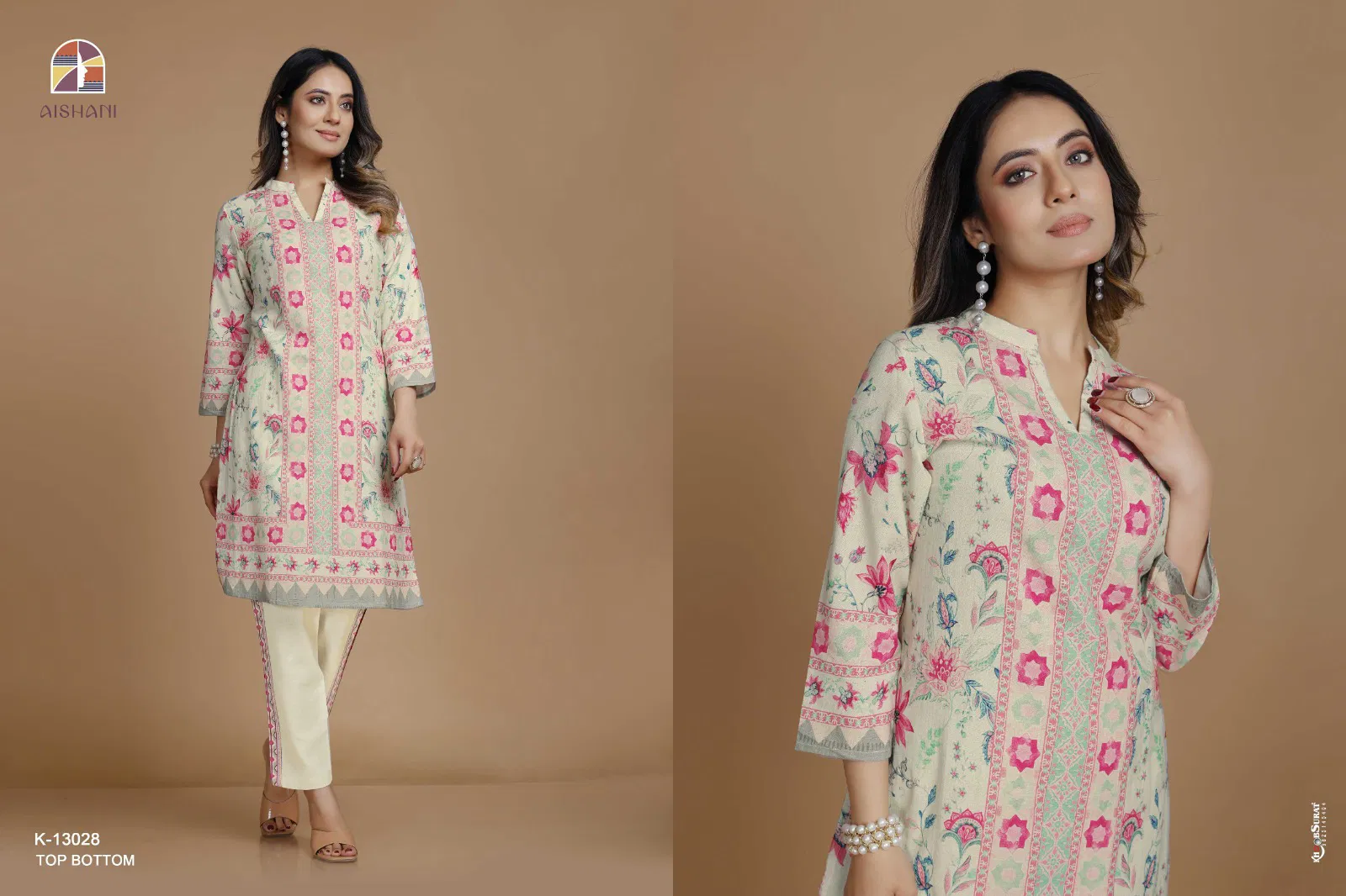 Aishani Cotton Flex Ladies Top Pant Co Ord Wholesale Price In Surat
